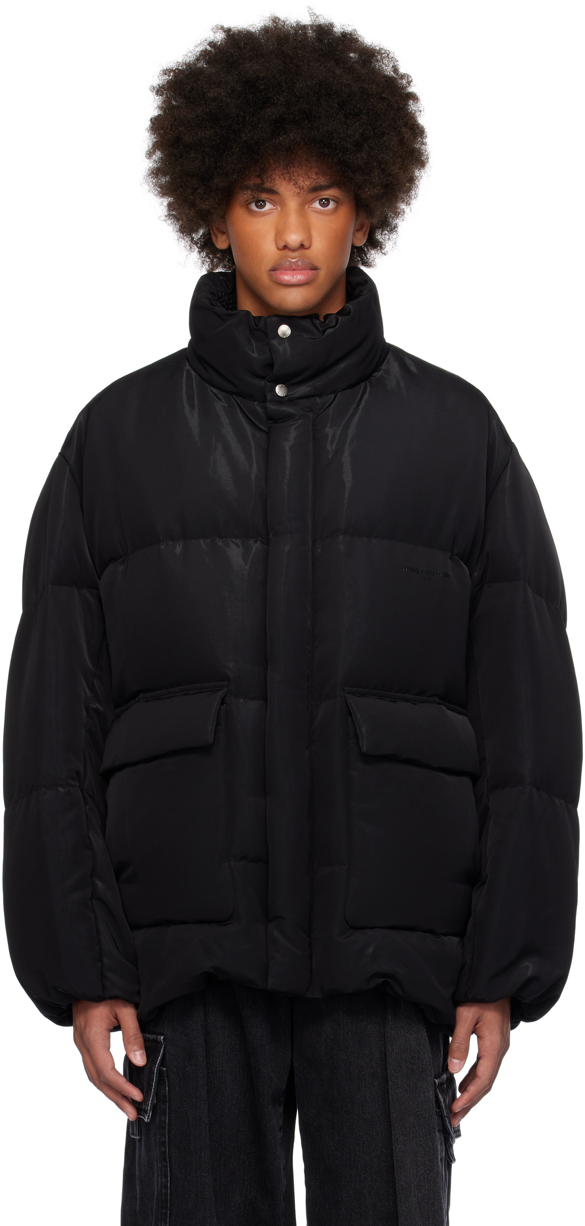 WOOYOUNGMI Black Quilted Down Jacket
