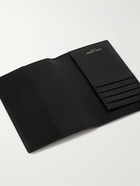 SAINT LAURENT - Cassandre Logo-Embellished Glossed-Leather Passport Cover