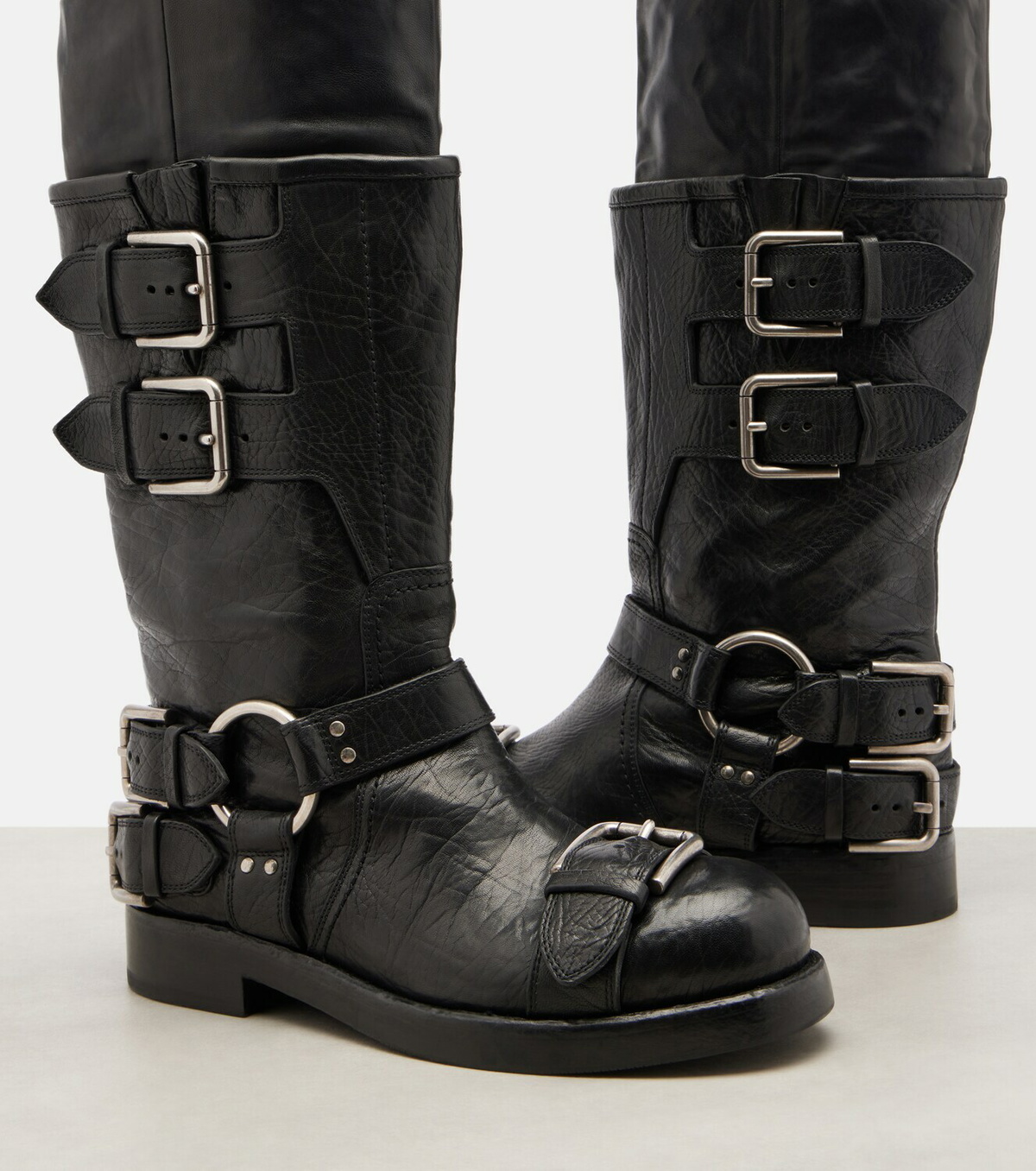 Dolce&Gabbana Leather knee-high boots