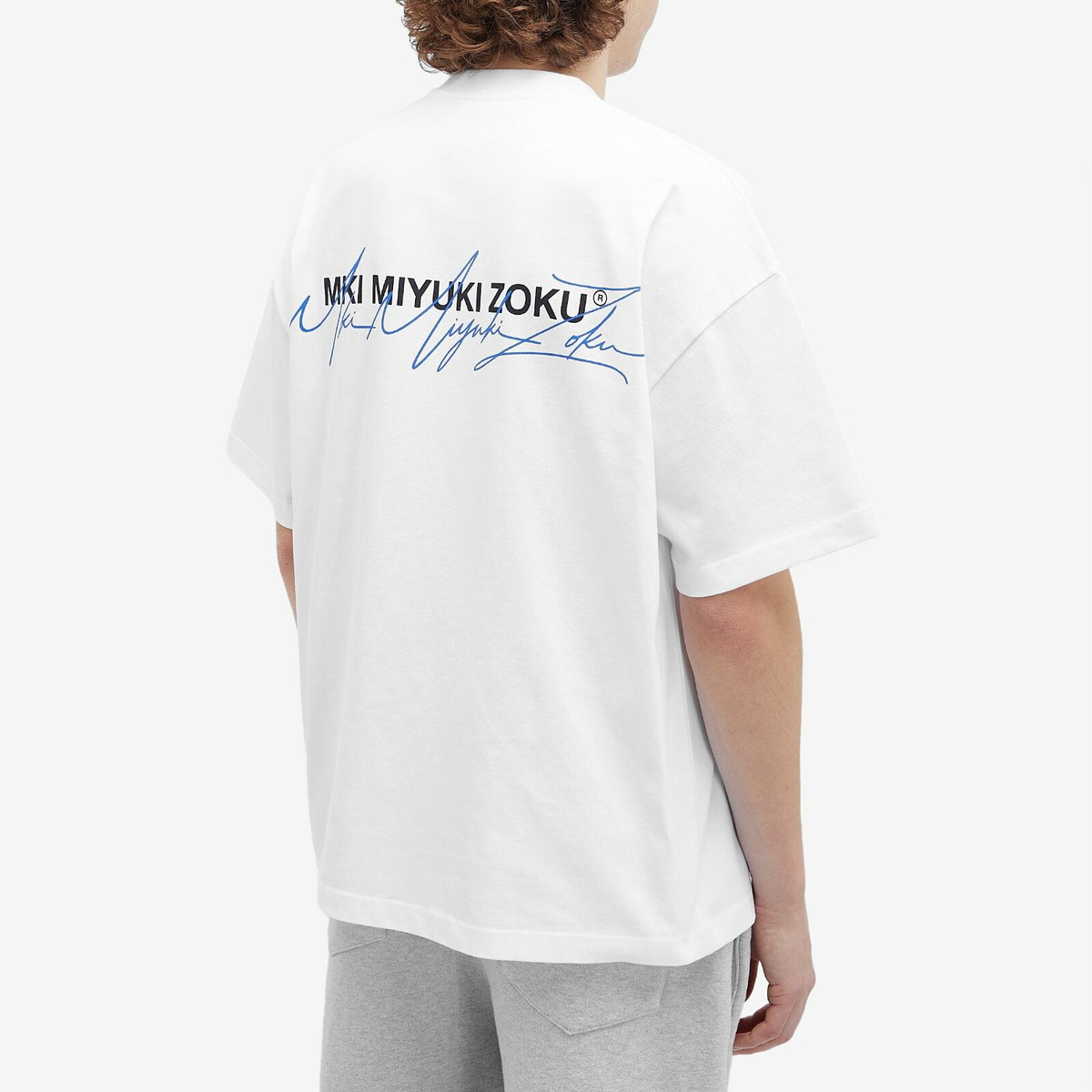MKI Men's Signature Overlay T-Shirt in White MKI Miyuki-Zoku