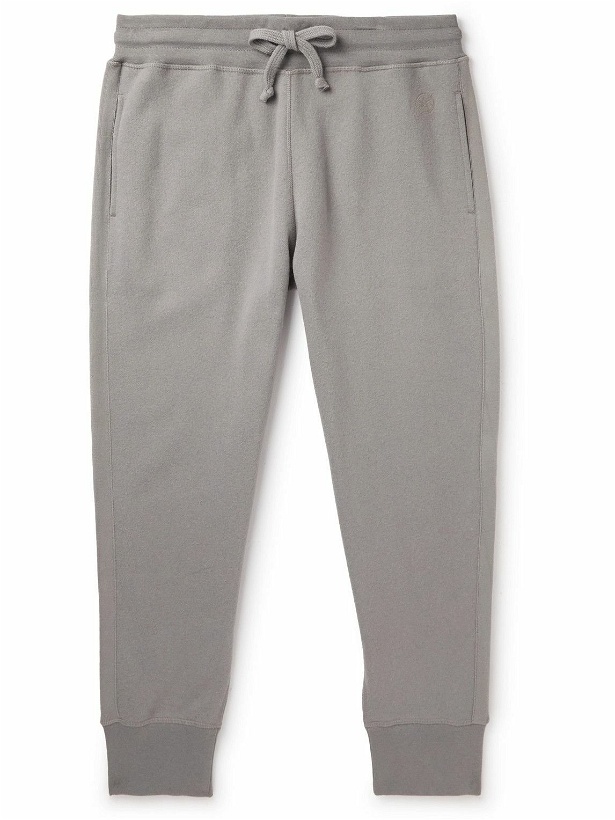 Photo: Kingsman - Tapered Cotton and Cashmere-Blend Jersey Sweatpants - Gray