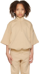 Essentials Kids Beige Half-Zip Sweatshirt