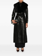 Nour Hammour Leather Trench Coat