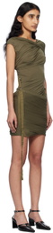Helmut Lang Khaki Sleeveless Wind Minidress