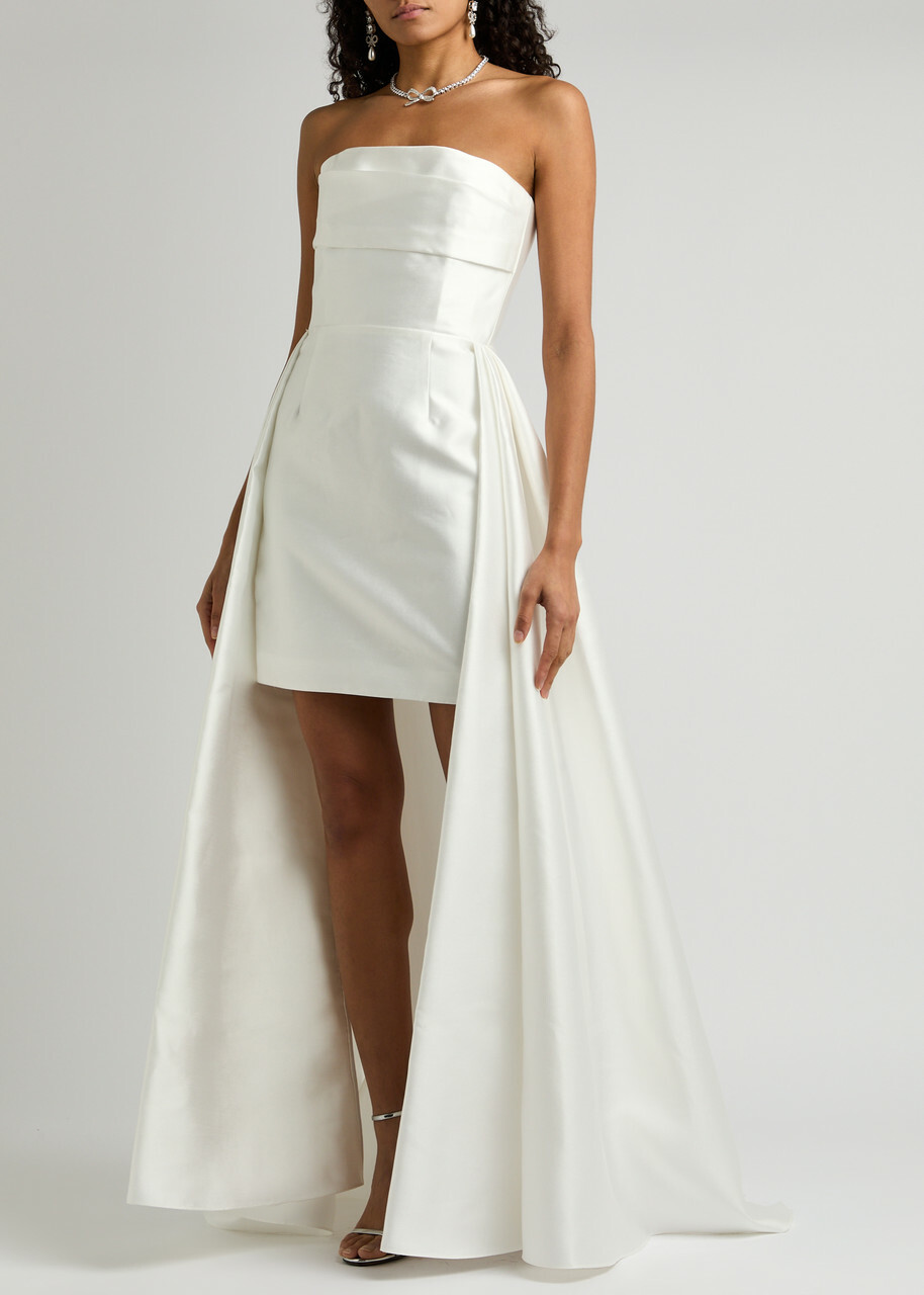 Solace London Trina Strapless Faille Gown Cream