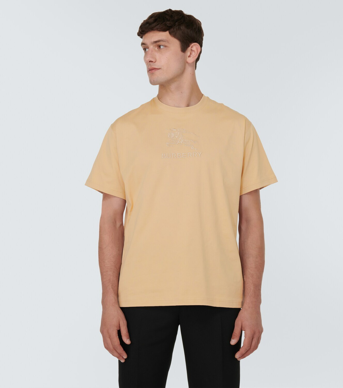 Burberry Embroidered cotton jersey T shirt