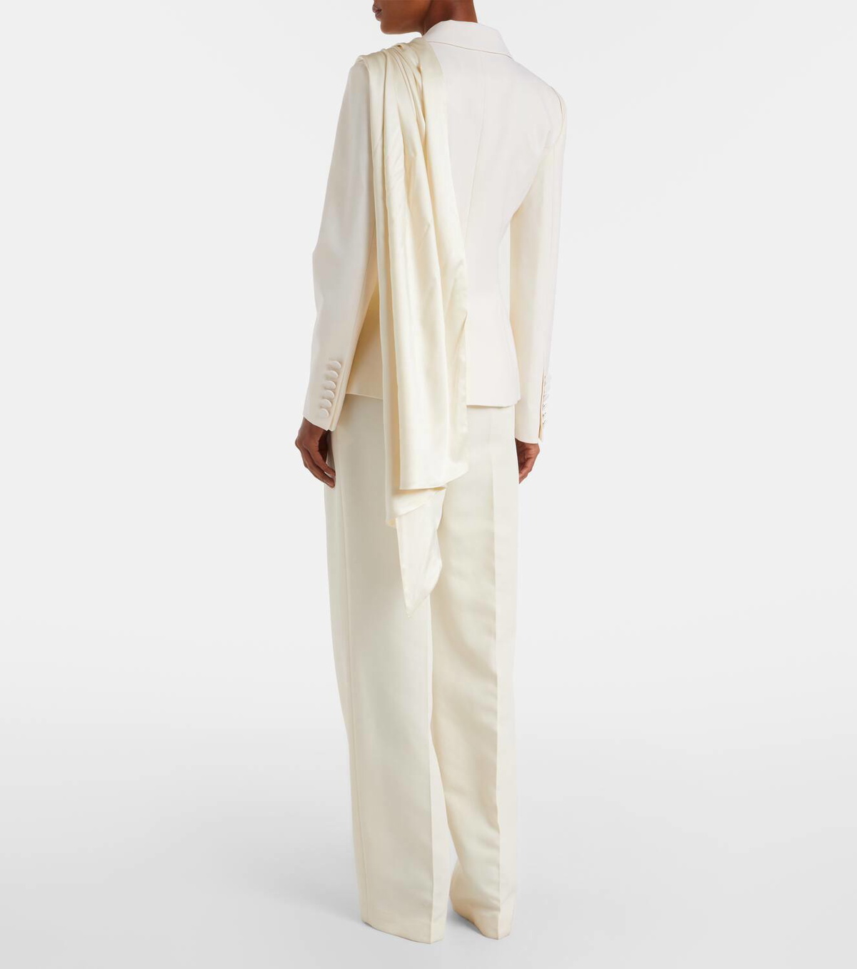 Nina Ricci Scarf-detail virgin wool gabardine blazer