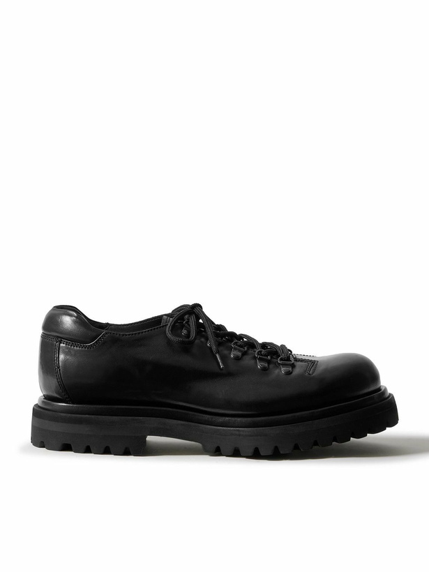Photo: Officine Creative - Eventual DD 105 Airbrushed Leather Derby Shoes - Black
