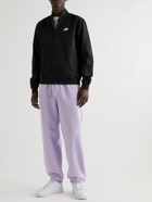 Nike - Club Logo-Embroidered Cotton-Blend Gabardine Zip-Up Sweatshirt - Black