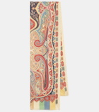 Etro Paisley cashmere and silk scarf