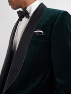 Favourbrook - Satin-Trimmed Cotton-Velvet Tuxedo Jacket - Green