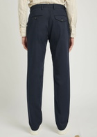 Oliver Spencer Fishtail Cotton Tapered-leg Trousers Navy