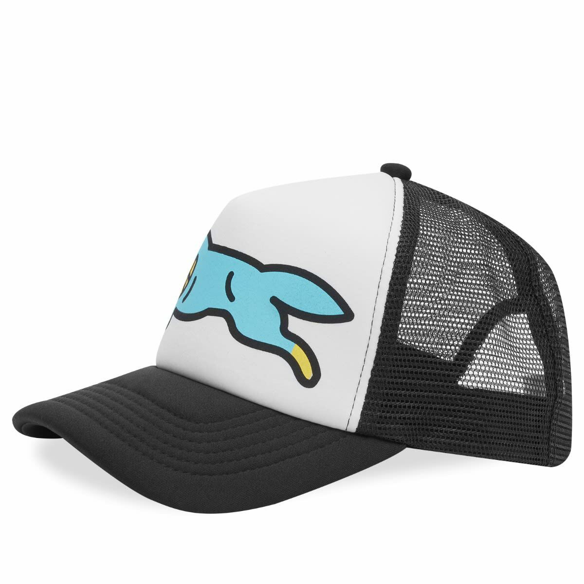 ICECREAM Men's Running Dog Trucker Cap in Black ICECREAM