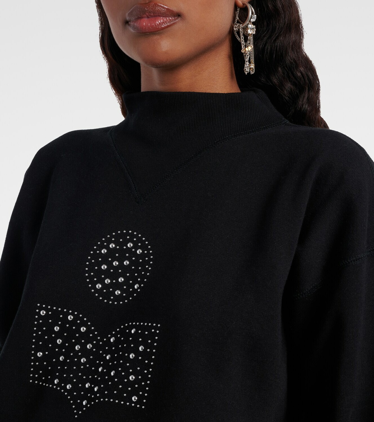 Marant Etoile Moby logo cotton-blend fleece sweatshirt