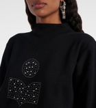 Marant Etoile Moby logo cotton-blend fleece sweatshirt