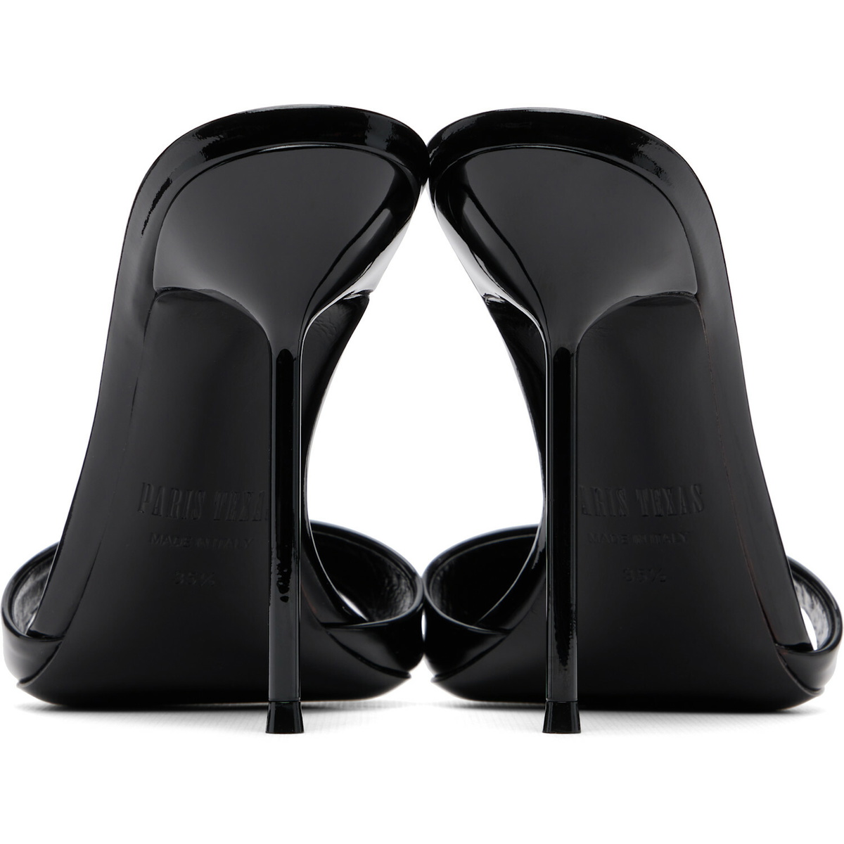 Paris Texas Black Lidia Mule 105 Heeled Sandals
