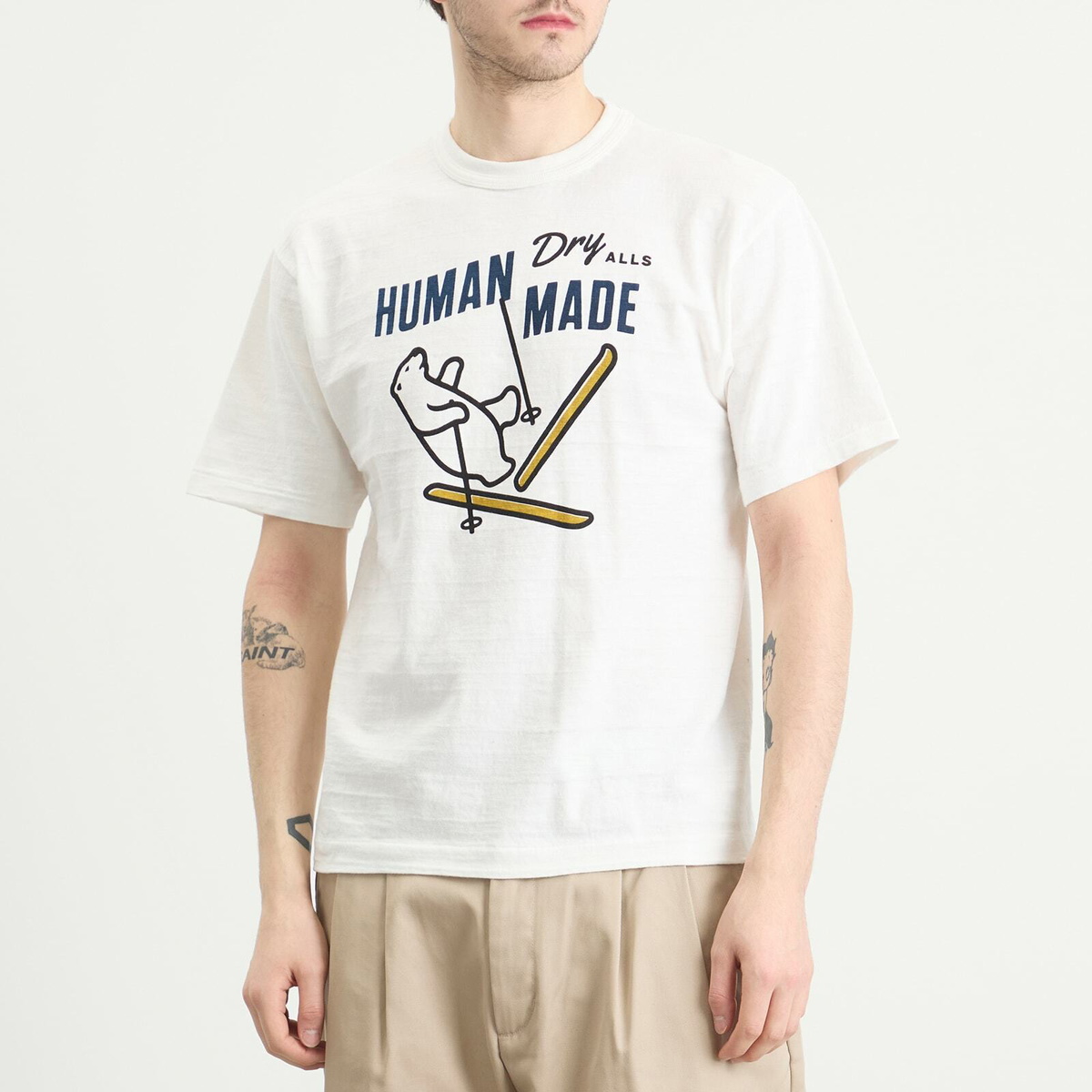 Human Made Men's Polar Bear Ski T-Shirt in White Human Made