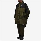 The North Face Men's x Undercover Packable Fishtail Parka Jacket in Forest Night Green/Tnf Black