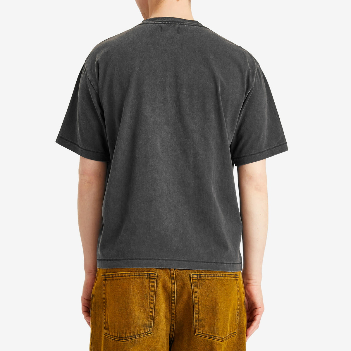 MARKET Men's Smiley Full Face T-Shirt in Washed-Black