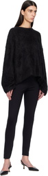 TOTEME Black Boxy Alpaca Knit Sweater