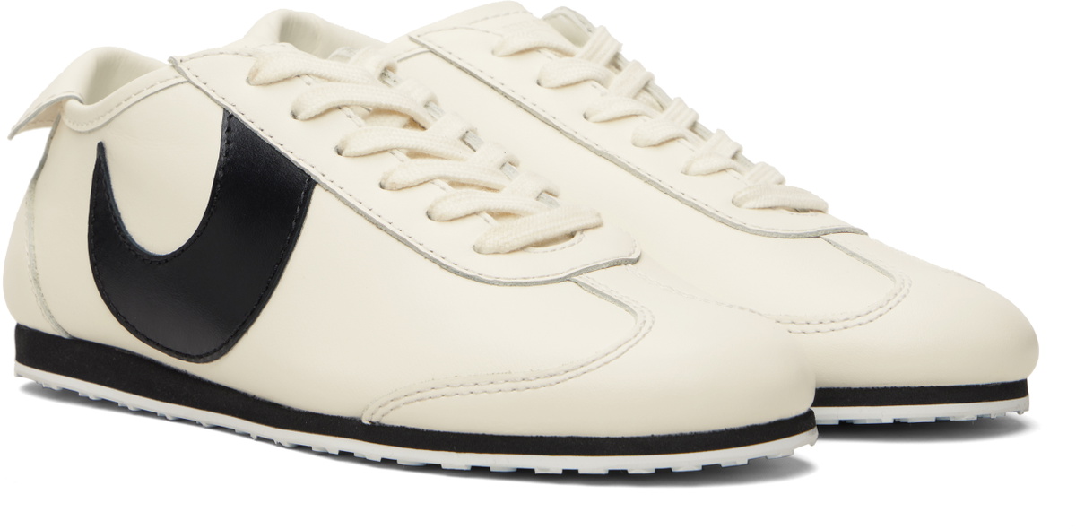 Marine Serre Off-White Matte Leather MS Astra Sneakers
