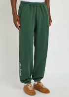 Malbon Clubhouse Logo Cotton Sweatpants Green
