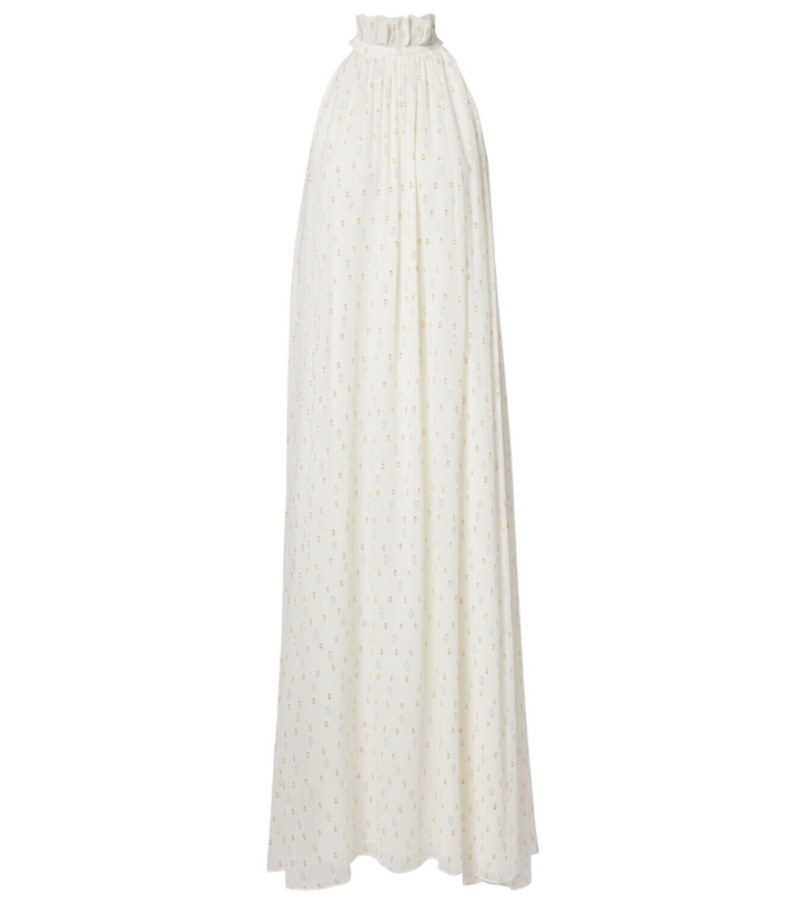 Photo: Xu Zhi Polka-dot silk-blend maxi dress