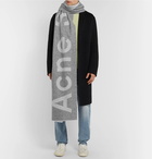 Acne Studios - Toronty Logo-Intarsia Wool-Blend Scarf - Gray