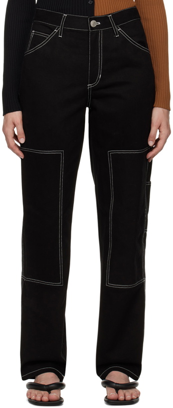 Photo: Staud Black Relaxed Fit Jeans