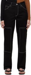 Staud Black Relaxed Fit Jeans