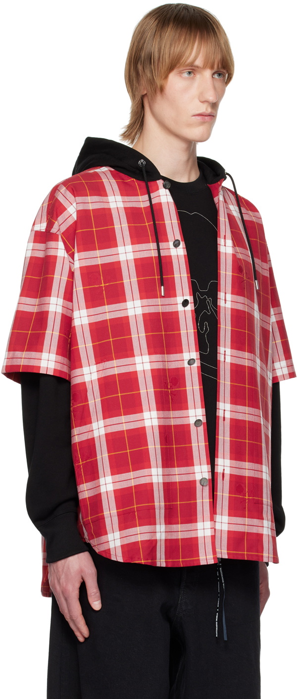 mastermind WORLD Red Hooded Shirt MASTERMIND WORLD