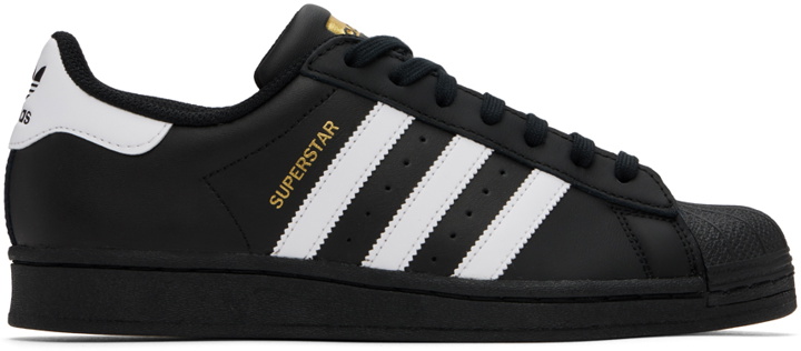 Photo: adidas Originals Black Superstar Sneakers