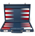 William & Son - Leather Backgammon Set - Blue