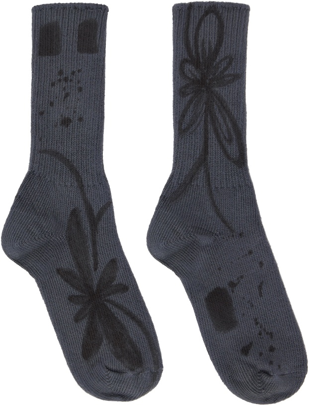 Photo: Collina Strada Gray Flower Burst Socks