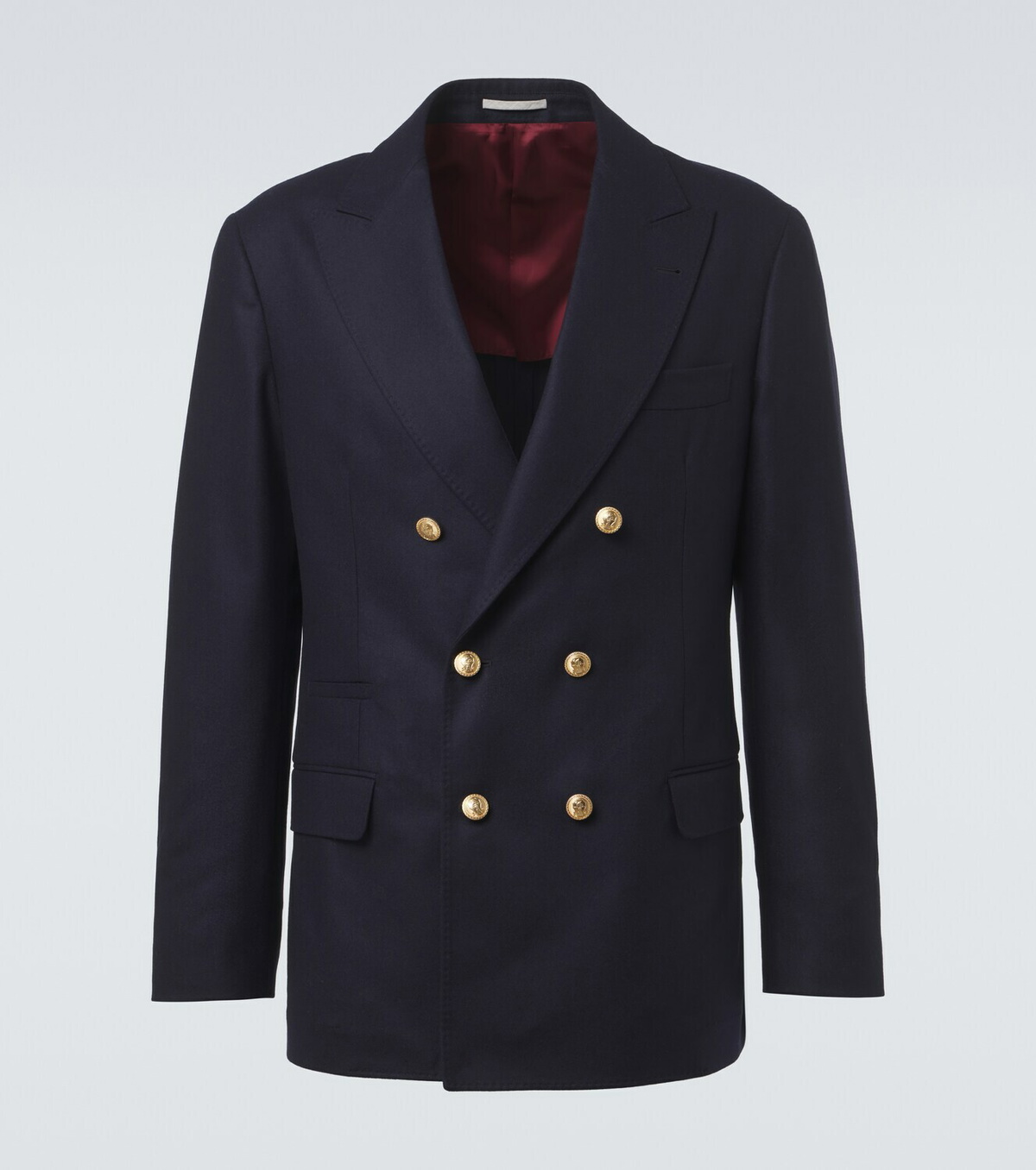 Brunello Cucinelli Double-breasted virgin wool blazer
