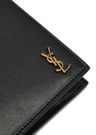 Saint Laurent Logo Leather Wallet - Black - One Size