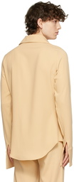 Ludovic de Saint Sernin Beige Wool Slim Shirt