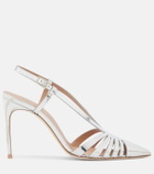 Malone Souliers Janette metallic leather slingback pumps