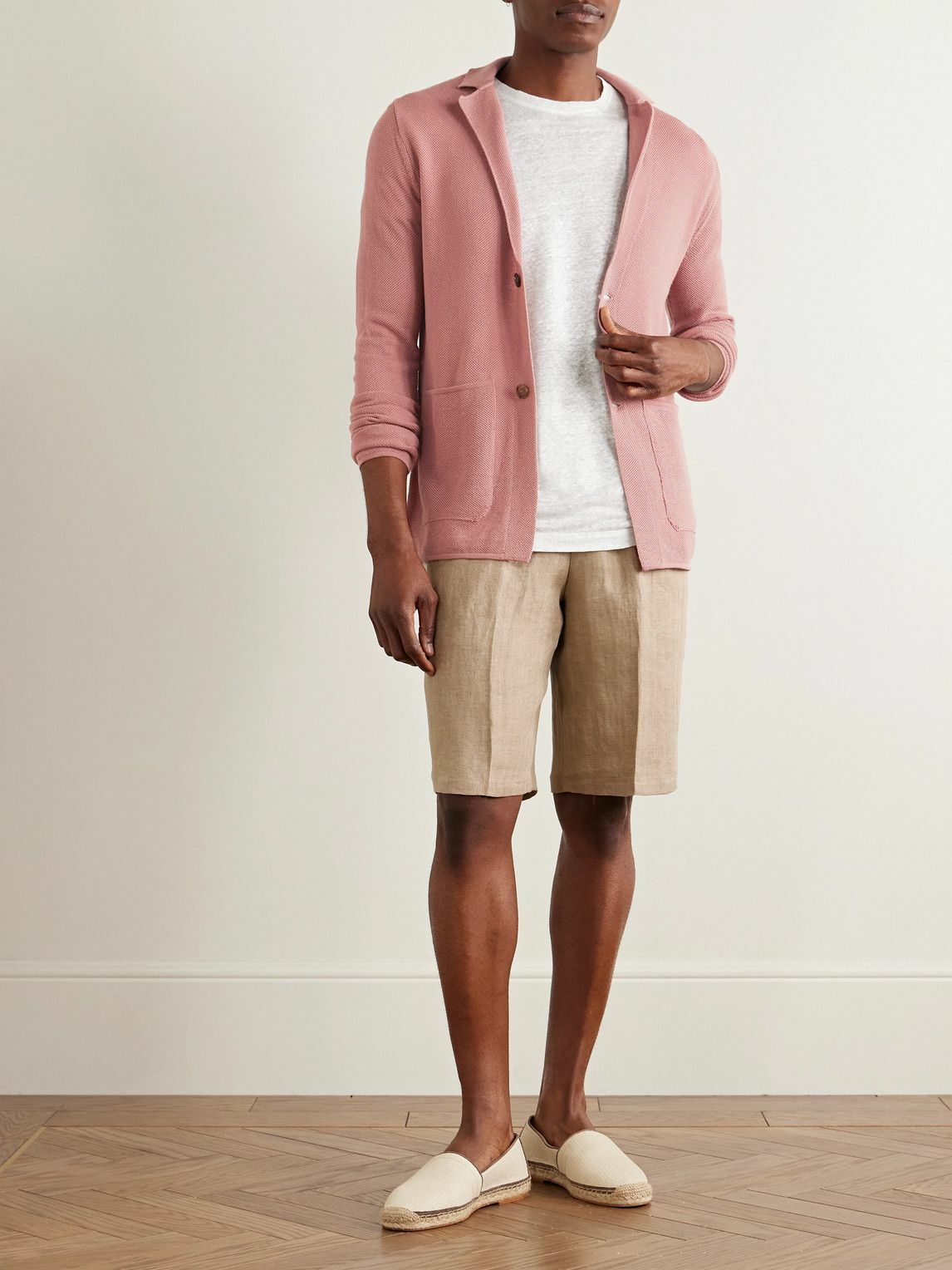 Richard James - Merino Wool Cardigan - Pink
