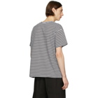 Isabel Benenato Black and White Striped Splash T-Shirt