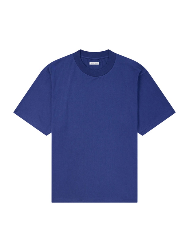 Photo: Kaptain Sunshine - Suvin Supima Cotton-Jersey T-Shirt - Blue