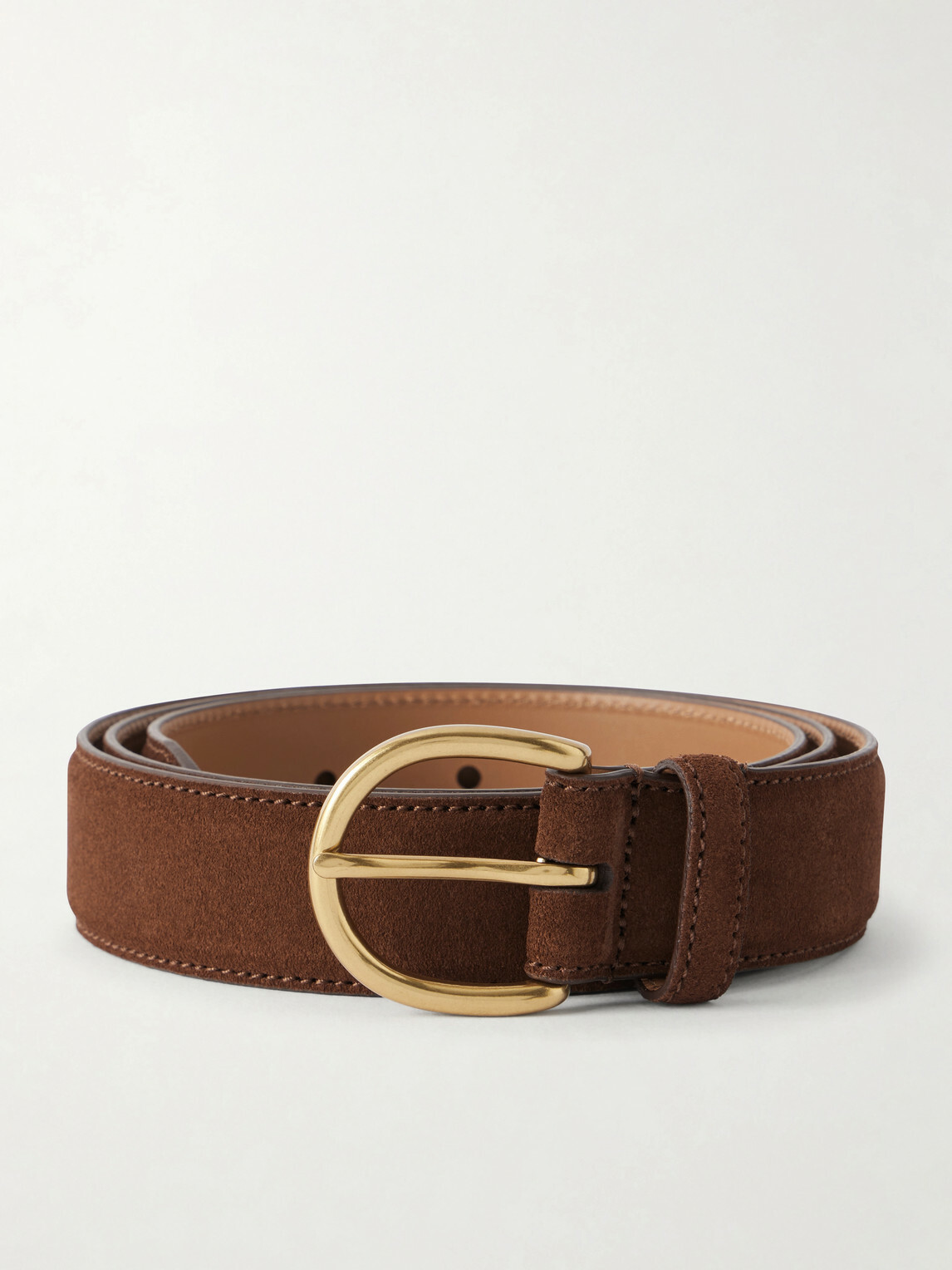 MORJAS - 3cm Suede Belt - Brown