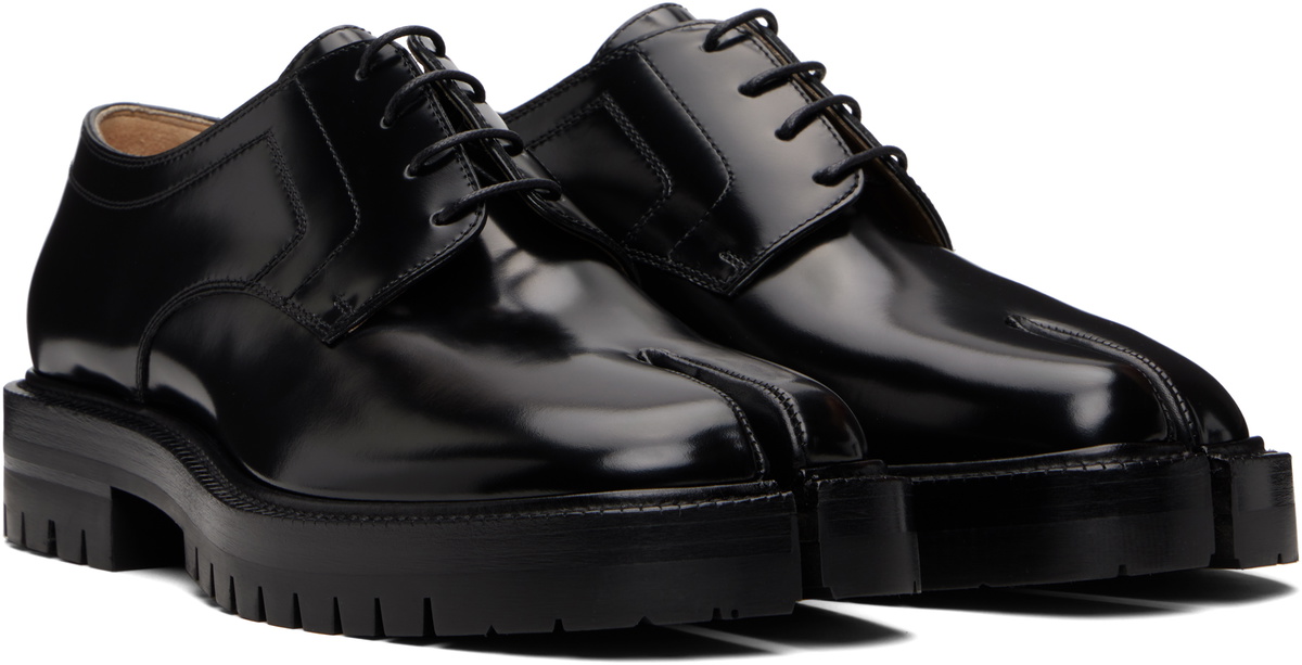 Maison Margiela Black Tabi Lace-Up Derbys