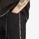 mastermind JAPAN Men's Inside-Out Straight Denim Pants in Black