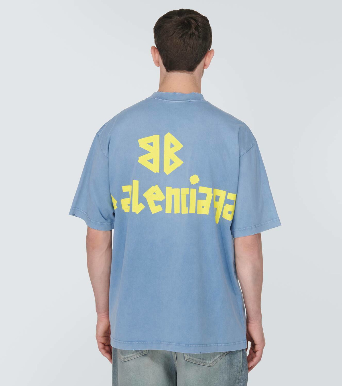 【Balenciaga】 Tape TypeコットンジャージTシャツ Balenciaga Tape Type cotton jersey T-shirt Balenciaga
