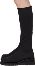 AMOMENTO Black Scuba Long Boots
