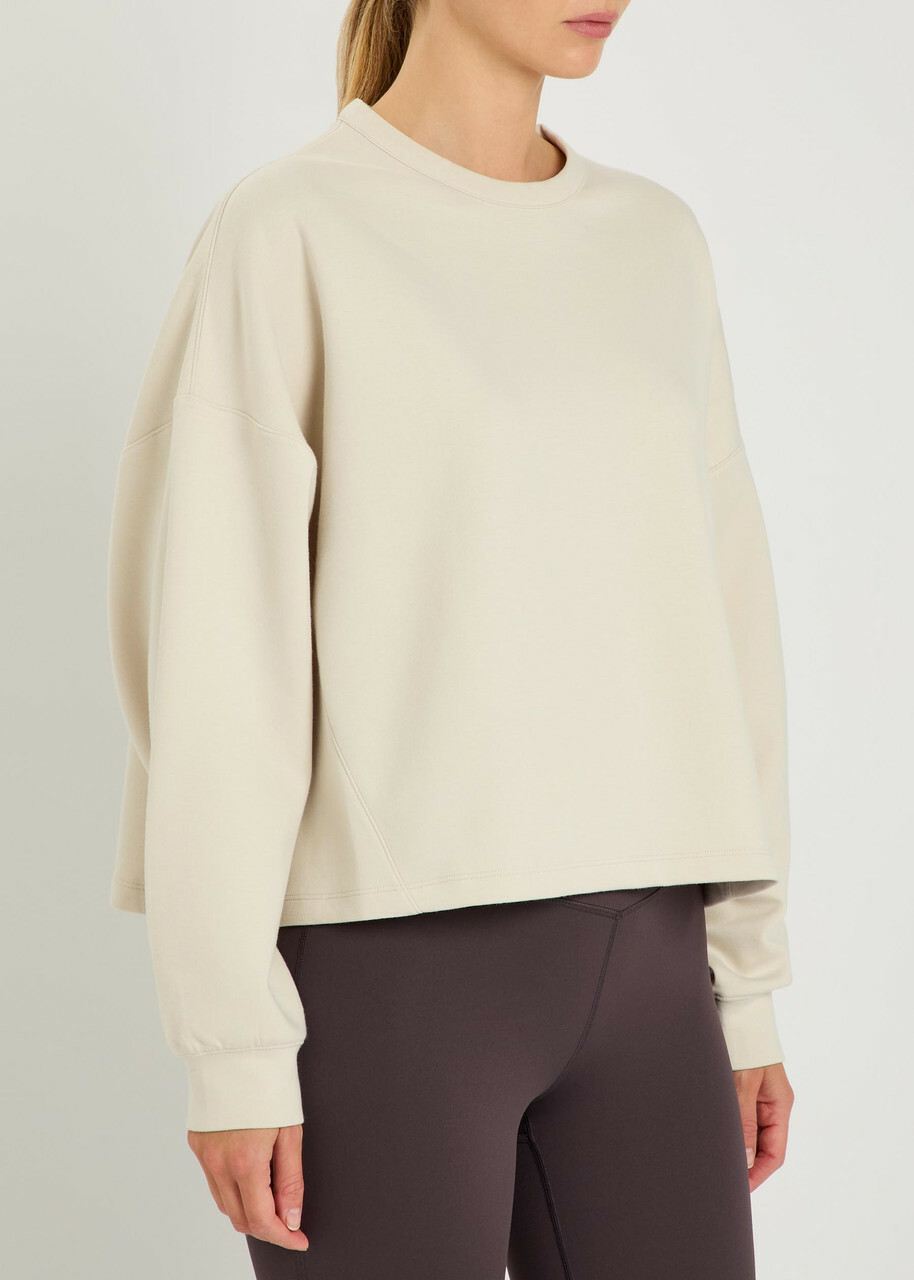 Nike Cropped Jersey Sweatshirt Beige