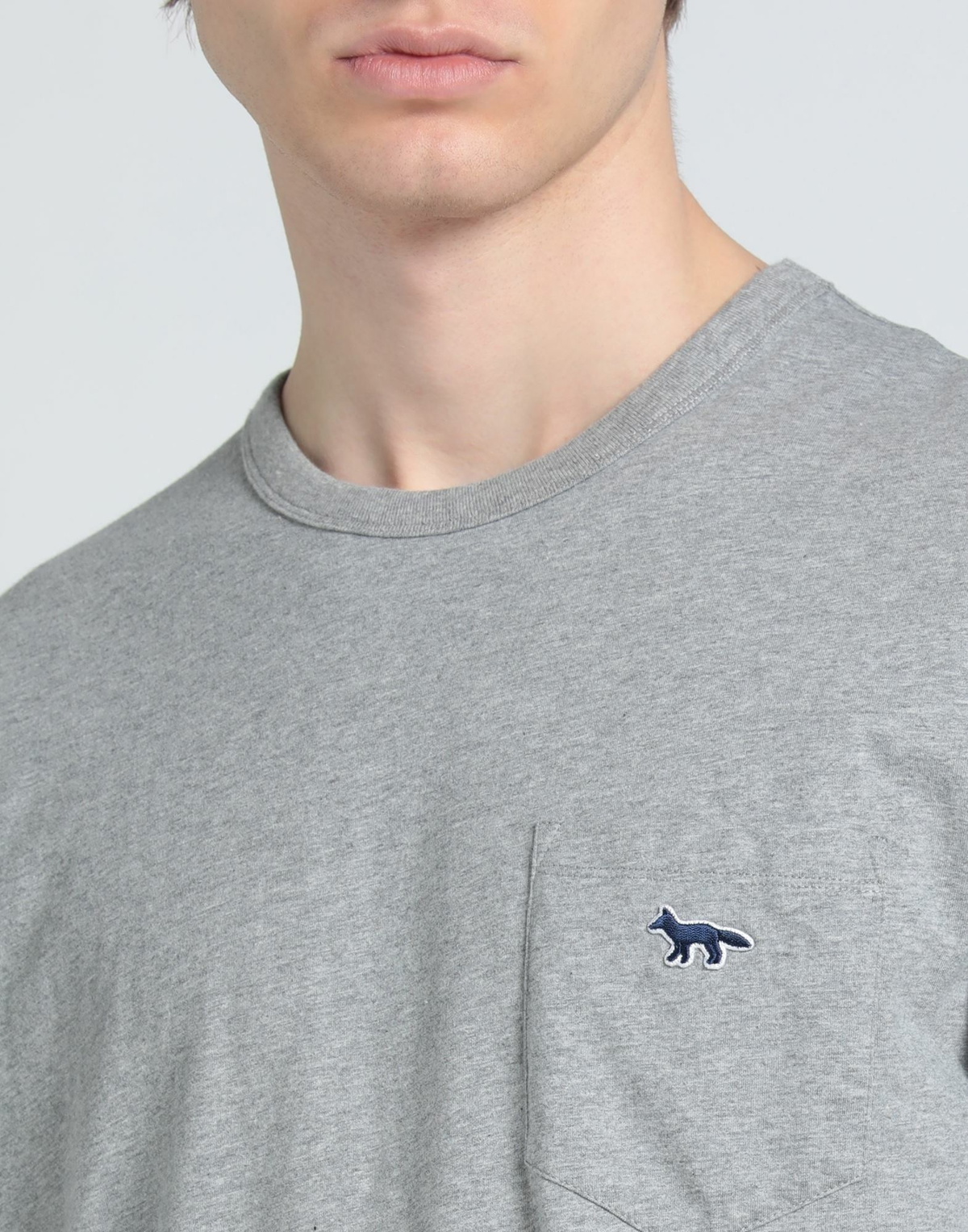 Maison Kitsuné. Mens T-shirt Light in Grey