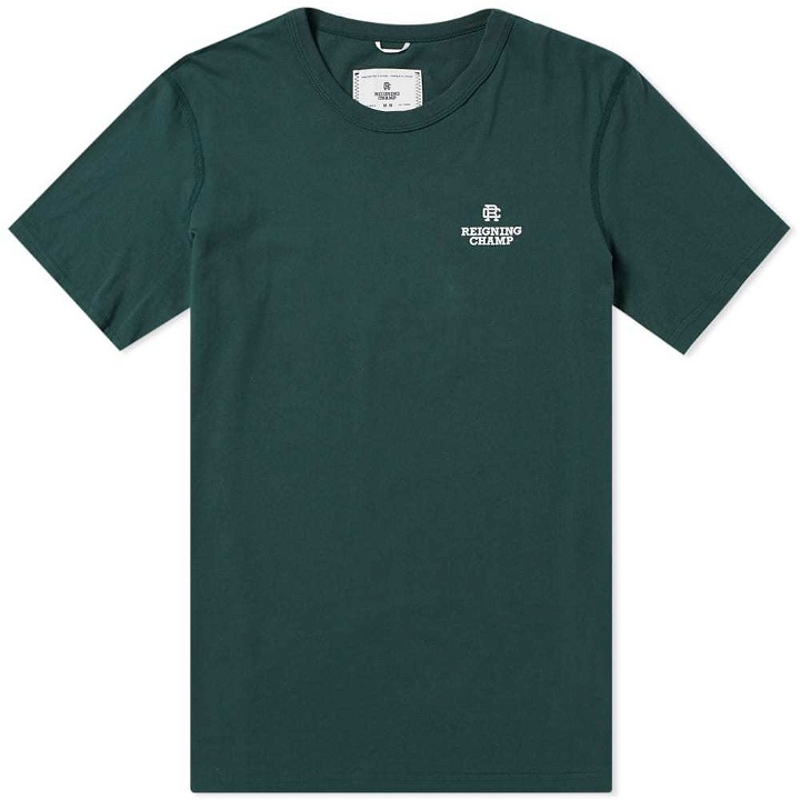 Photo: Reigning Champ Chest Logo Tee Green