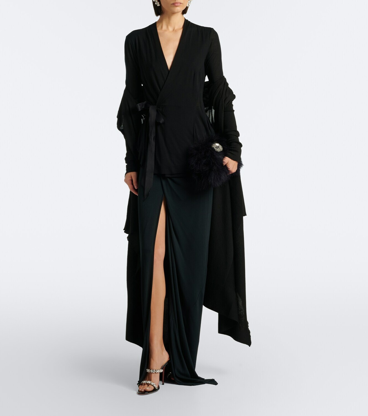 Amina Muaddi Elizabeth embellished leather mules